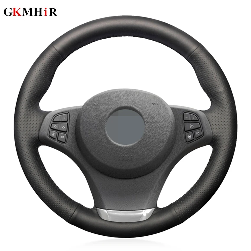 Black Artificial Leather Hand-stitched Car Steering Wheel Cover for BMW E83 X3 2003-2010 X5 E53 2003-2006
Black Artificial Leather Hand-stitched Car Steering Wheel Cover for BMW E83 X3 2003-2010 X5 E53 2003-2006