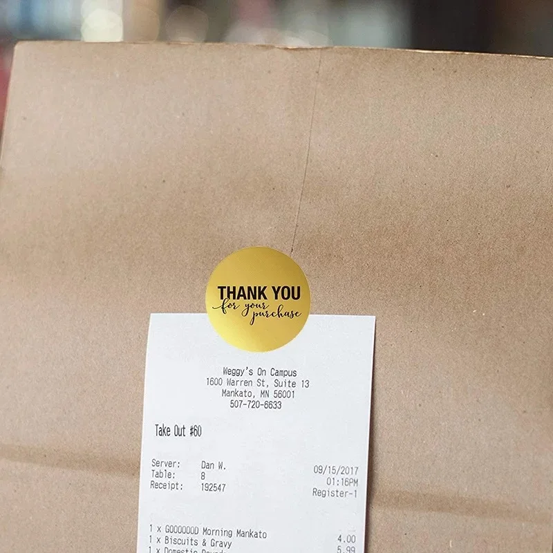 500pcs/roll Gold Round Thank You for Your Purchase Sticker for Gift Cards Packaging Stickers Birthday Party Stationery Sticker
500pcs/roll Gold Round Thank You for Your Purchase Sticker for Gift Cards Packaging Stickers Birthday Party Stationery Sticker