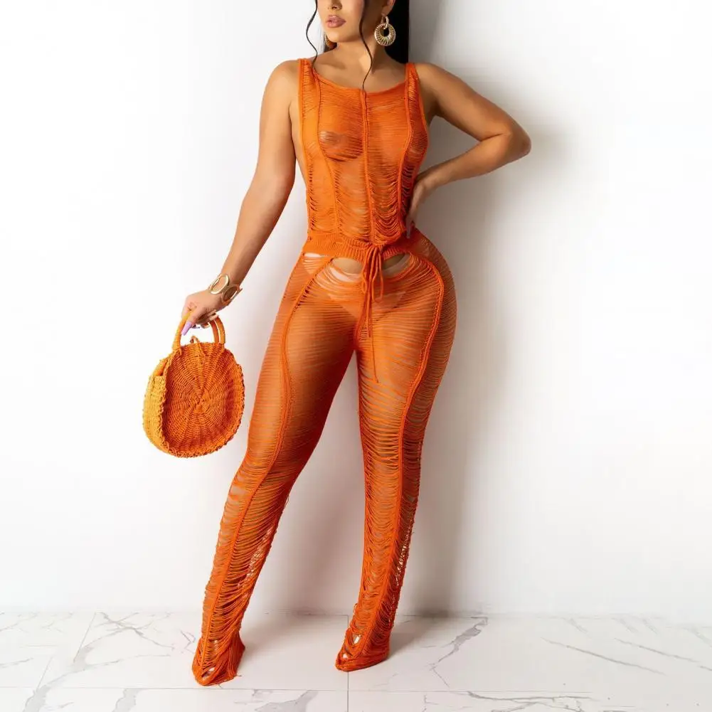 Новый шикарный прозрачный комбинезон, сетчатый комбинезон, пляжная одежда, летние ажурные Комбинезоны без рукавов, наряды для отпуска 
Новый шикарный прозрачный комбинезон, сетчатый комбинезон, пляжная одежда, летние ажурные Комбинезоны без рукавов, наряды для отпуска
