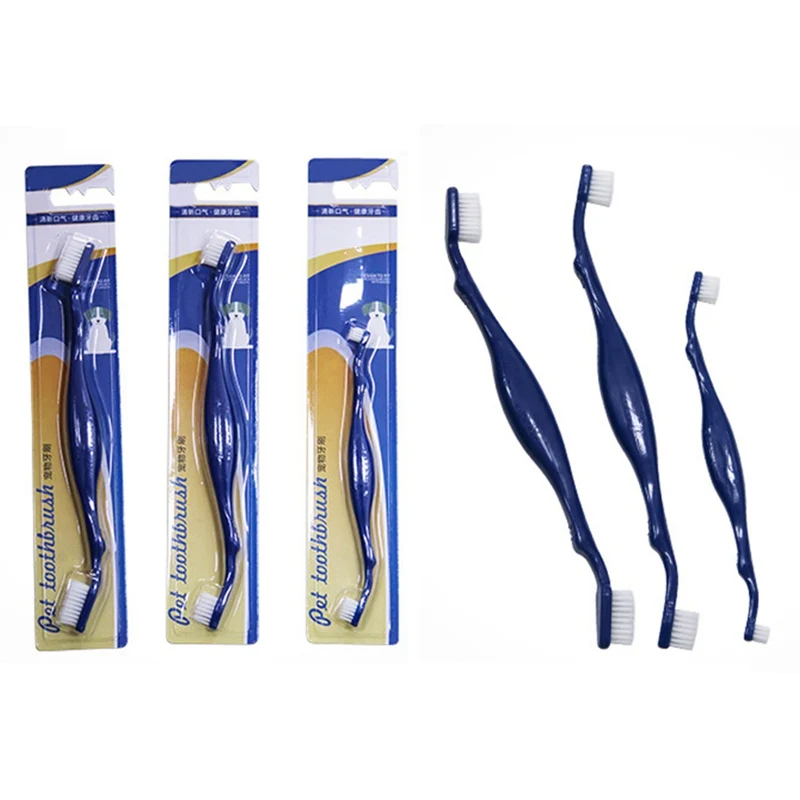 One Big One Small on Ends Durable Pet Plastic Blue Double Sided Toothbrush Dog Teeth Cleaning Tools for Cleaning the Dog's Teeth
One Big One Small on Ends Durable Pet Plastic Blue Double Sided Toothbrush Dog Teeth Cleaning Tools for Cleaning the Dog's Teeth