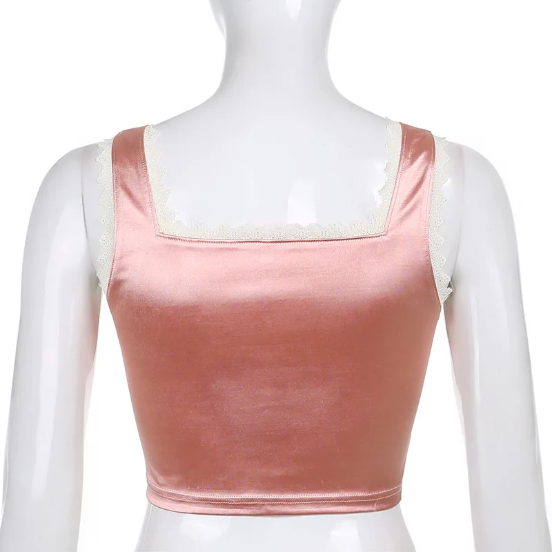 Y2K EGIRL Vintage V-neck Spaghetti Strap Lace Trim Cami Tops 90s Aesthetics Bow Sleeveless Satin Top Autumn Punk Style Crop Tank
Y2K EGIRL Vintage V-neck Spaghetti Strap Lace Trim Cami Tops 90s Aesthetics Bow Sleeveless Satin Top Autumn Punk Style Crop Tank