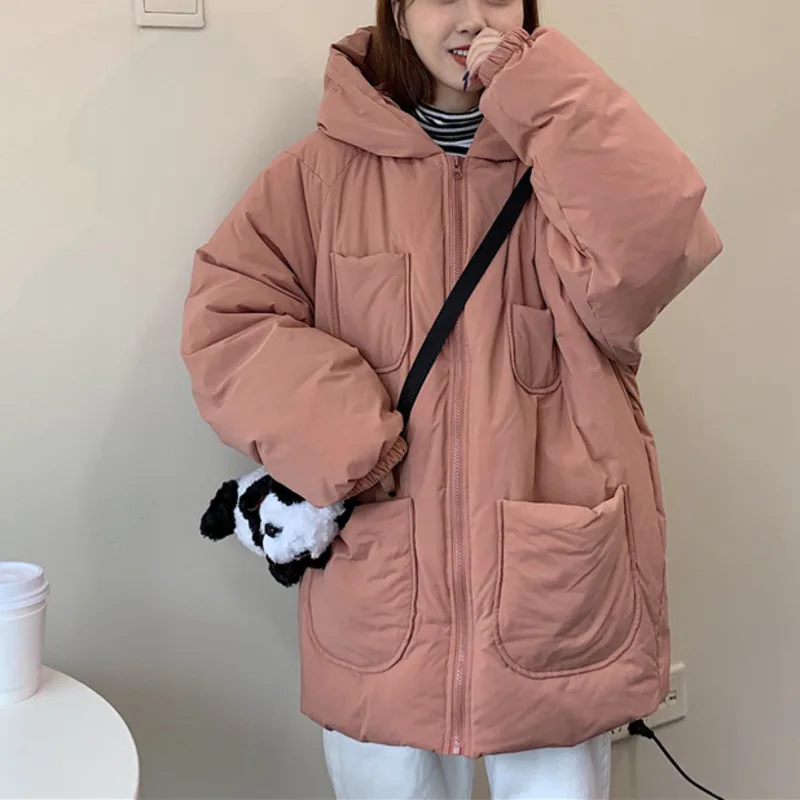 Small Warm Loose Hooded Cotton Padded Jacket Middle and Long Design in Winter Long Sleeved Cotton Padded Jacket Women
Small Warm Loose Hooded Cotton Padded Jacket Middle and Long Design in Winter Long Sleeved Cotton Padded Jacket Women