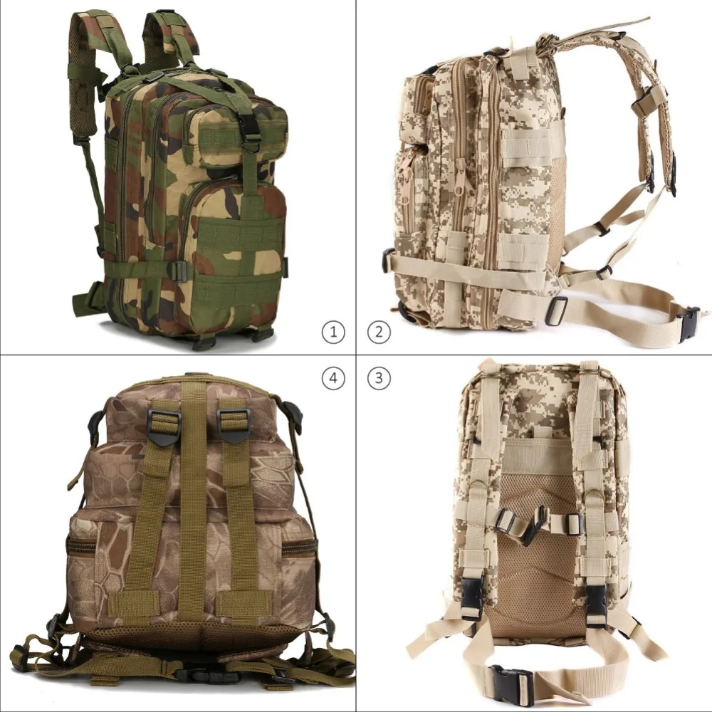 Facecozy Открытый походный военный тактический рюкзак камуфляж 600D нейлоновая