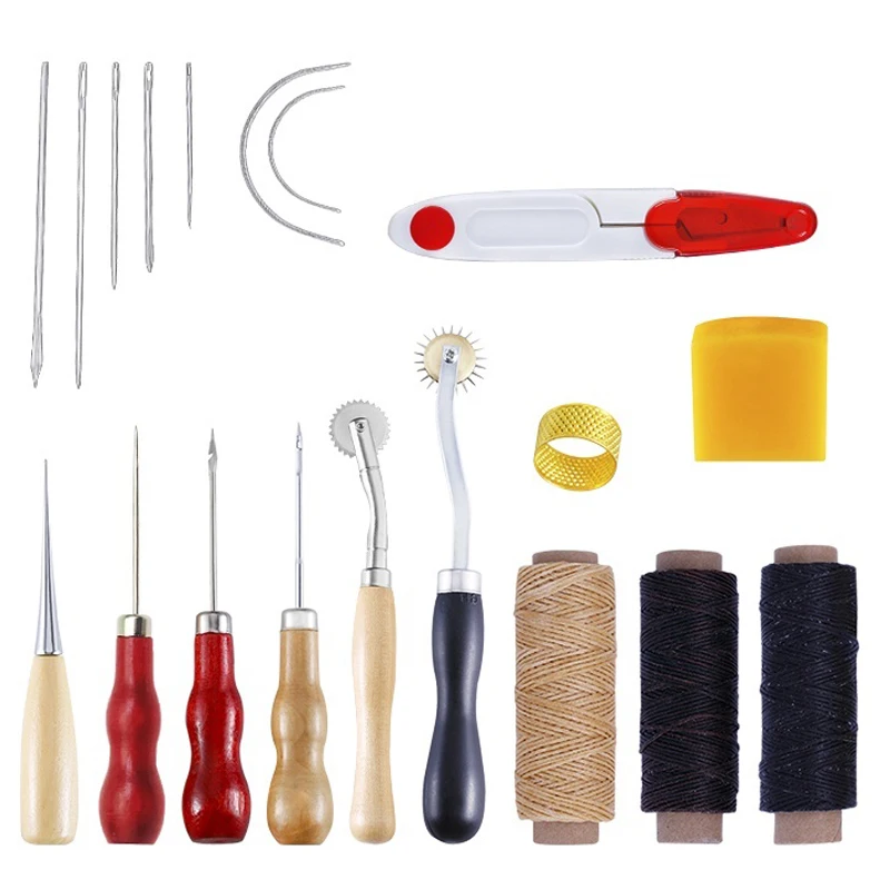 DIY Leather Craft Tool Set Kit Hand Sewing Stitching Punch Carving Work Saddle punching Cutting tool Shoemaker Repair Tool
DIY Leather Craft Tool Set Kit Hand Sewing Stitching Punch Carving Work Saddle punching Cutting tool Shoemaker Repair Tool