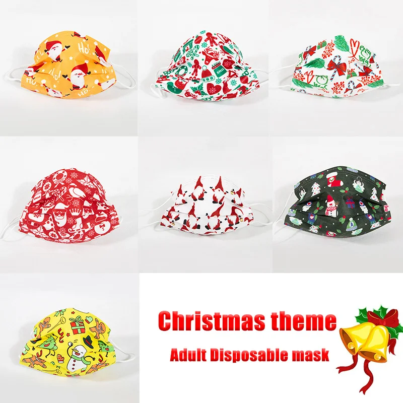 50-300pcs Adults Disposable Mask Santa Claus/snowman/ Printed Facemasks 3-layer Protective Mask Christmas Cosplay Masque 
50-300pcs Adults Disposable Mask Santa Claus/snowman/ Printed Facemasks 3-layer Protective Mask Christmas Cosplay Masque
