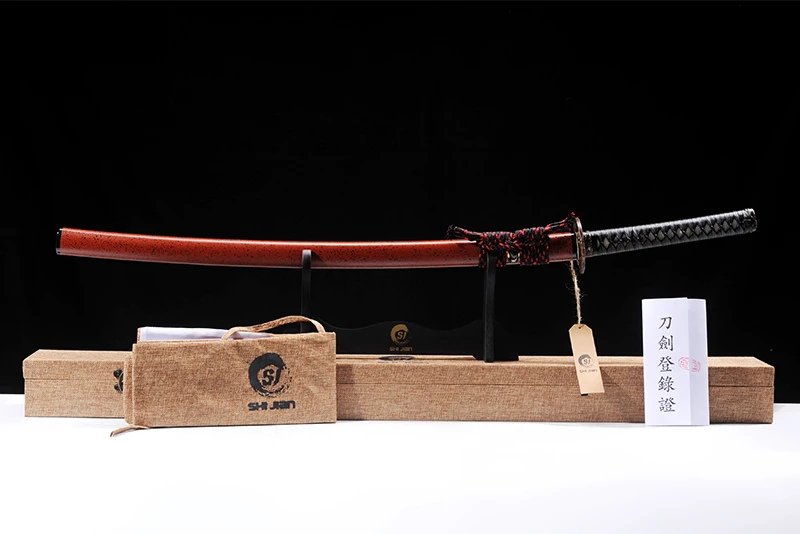 Brandon Swords Hand Polished Japanese Samurai Sword Clay tempered Sharp Blade Horn Fittings Saya Real Full Tang Katana 
Brandon Swords Hand Polished Japanese Samurai Sword Clay tempered Sharp Blade Horn Fittings Saya Real Full Tang Katana