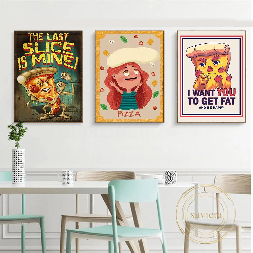 Nordic Cartoon Food Posters and Prints Funny Pizza Party Canvas Painting Modern Restaurant Interior Decoration Wall Art Picture 
Nordic Cartoon Food Posters and Prints Funny Pizza Party Canvas Painting Modern Restaurant Interior Decoration Wall Art Picture