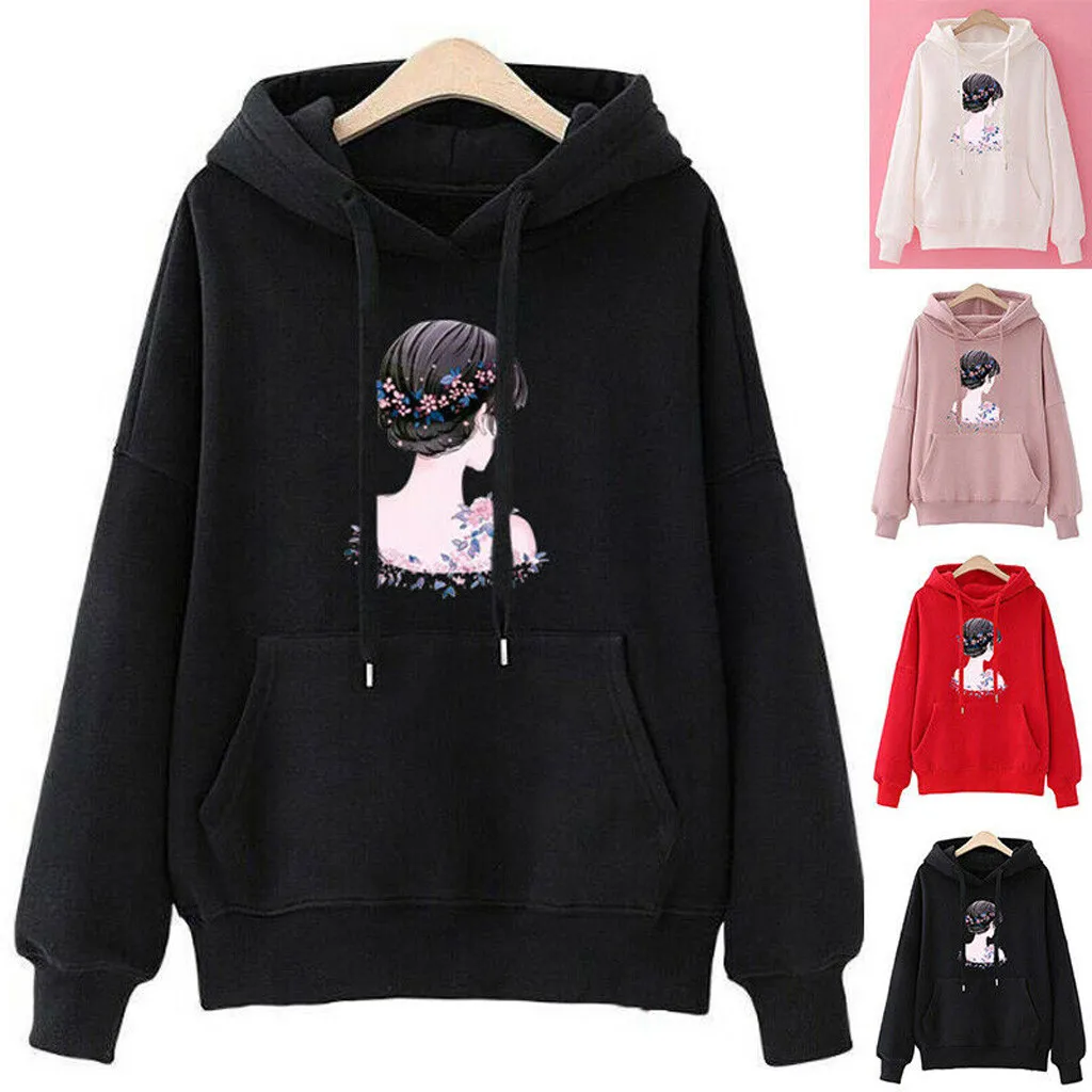 Fashion Women Girl Long Sleeve Hoodie Pockets Drawstring Sweatshirt Ropa de mujer Capucha Sweat capuche Guardia#Q
Fashion Women Girl Long Sleeve Hoodie Pockets Drawstring Sweatshirt Ropa de mujer Capucha Sweat capuche Guardia#Q