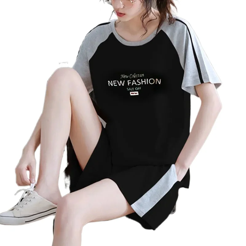 200628003Simple Sleepwear Pyjamas Women's Pajamas Cotton Short Sleeve Ladies Pijama Sets Homewear Lounge Wear
200628003Simple Sleepwear Pyjamas Women's Pajamas Cotton Short Sleeve Ladies Pijama Sets Homewear Lounge Wear