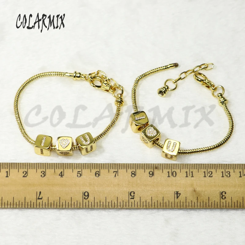 5pcs Cubic letters I LOVE U bracelets alphabet cubic bracelets trendy jewelry girls gift 50293
5pcs Cubic letters I LOVE U bracelets alphabet cubic bracelets trendy jewelry girls gift 50293