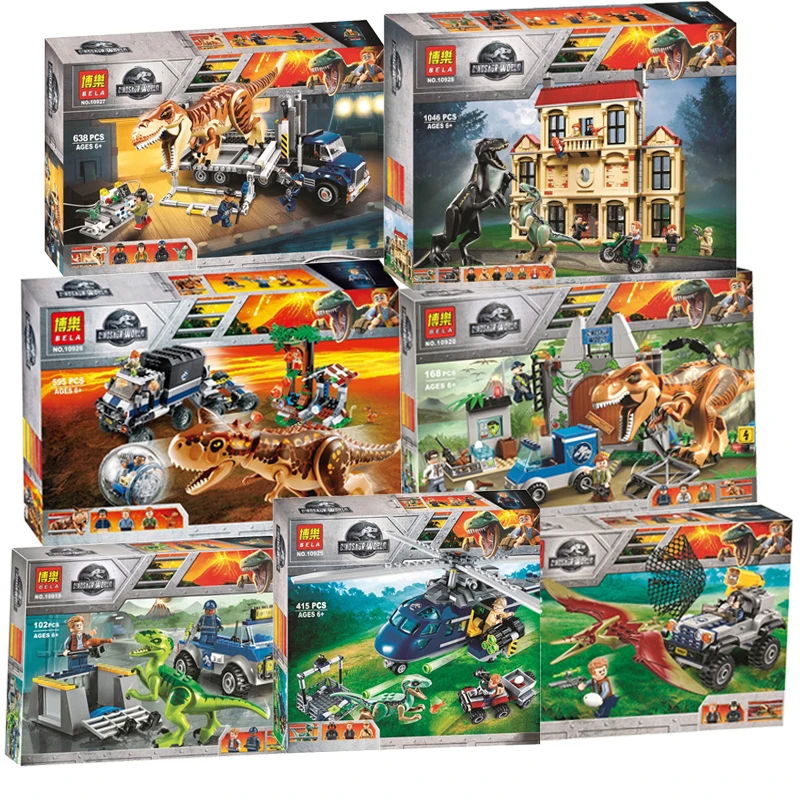Новый набор динозавров мир Юрского периода с моделями 10925, 10926, 10928, 10920, строительные блоки, кирпичи, конструктор без дистанционного управлен... 
Новый набор динозавров мир Юрского периода с моделями 10925, 10926, 10928, 10920, строительные блоки, кирпичи, конструктор без дистанционного управлен...