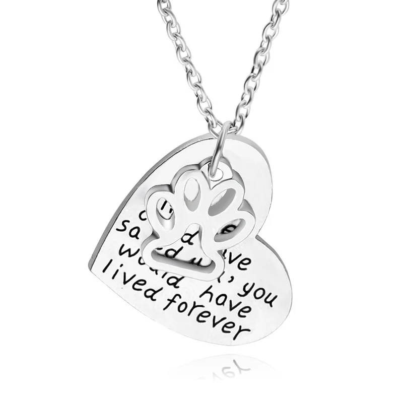 Heart & Dog Paw Charm Necklace Puppy Foot Print Lover Pet Jewelry Best Gifts For Women
Heart & Dog Paw Charm Necklace Puppy Foot Print Lover Pet Jewelry Best Gifts For Women