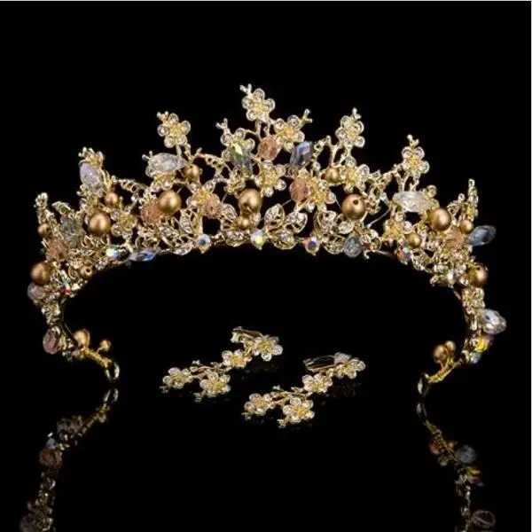 Luxury Pink Gold Pearl Bridal Crowns Handmade Tiara Bride Headband Crystal Wedding Diadem Queen Crown Wedding Hair Accessories
Luxury Pink Gold Pearl Bridal Crowns Handmade Tiara Bride Headband Crystal Wedding Diadem Queen Crown Wedding Hair Accessories