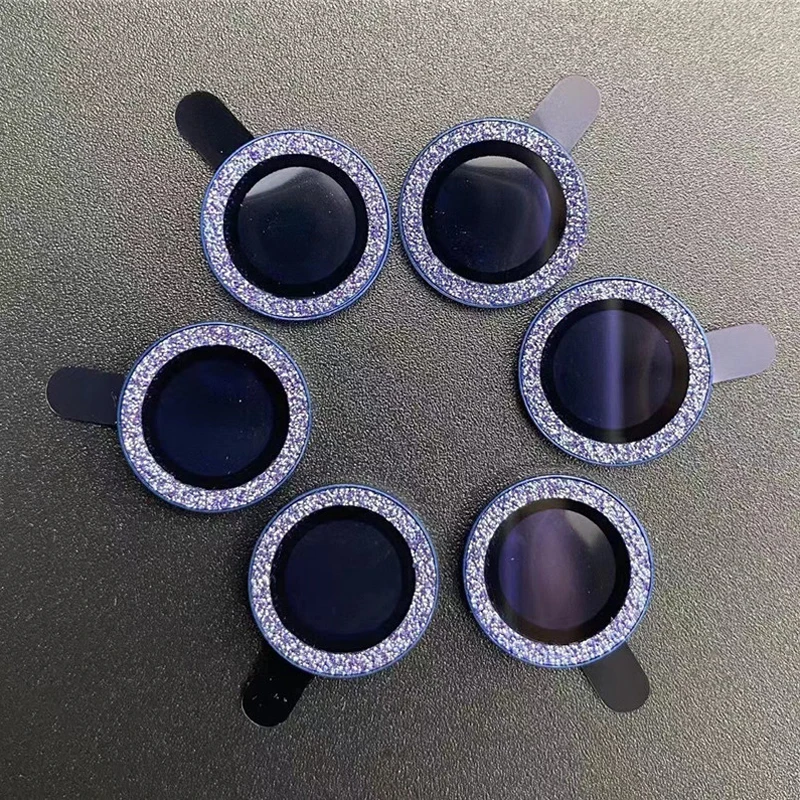 6Pcs Diamond Camera Lens Protector For iPhone 11 12 13 Pro Max Metal Ring Glass iphone mini Protection Case | Мобильные телефоны и