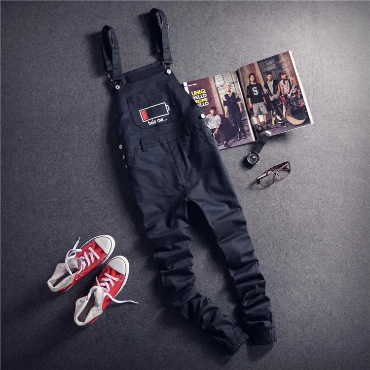 Mens Black Cargo Pants Letter Printed Bib Overalls Casual Straight Long Bib Suspender Trousers Men Fashion Work Jumpsuits XXL
Mens Black Cargo Pants Letter Printed Bib Overalls Casual Straight Long Bib Suspender Trousers Men Fashion Work Jumpsuits XXL