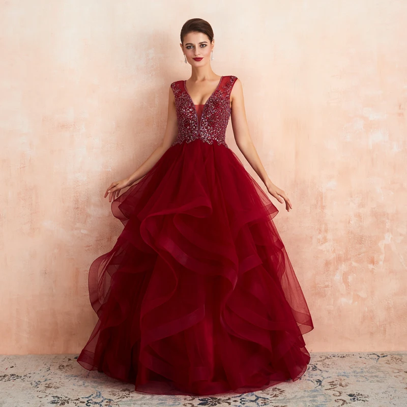 New Plus Size Evening Gown Dresses For Women Puffy Dresses Party Custom Dress Sequin Burgundy Formal Evening Dresses Long Beaded
New Plus Size Evening Gown Dresses For Women Puffy Dresses Party Custom Dress Sequin Burgundy Formal Evening Dresses Long Beaded