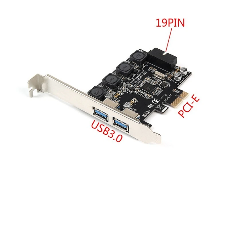 2 Port USB 3.0 PCI Express Card, Superspeed USB 3.0 Card with 20-Pin Power Connector for Desktop with Speed Up to 5Gbps 
2 Port USB 3.0 PCI Express Card, Superspeed USB 3.0 Card with 20-Pin Power Connector for Desktop with Speed Up to 5Gbps