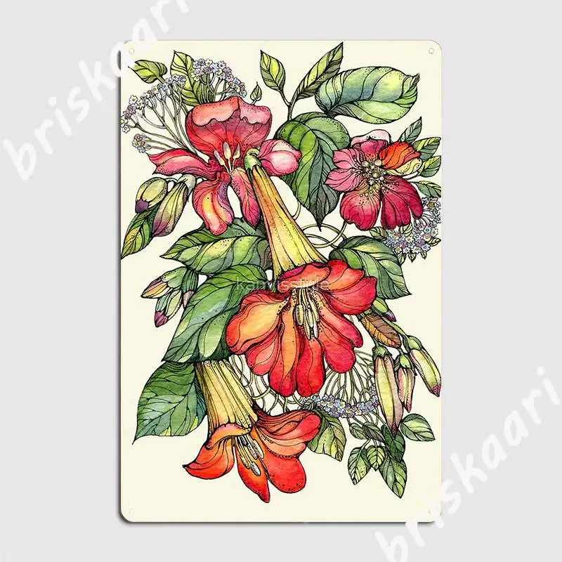Red Trumpet Vine Flowers Metal Plaque Poster Cinema Garage Cinema Vintage Garage Decoration Tin sign Poster
Red Trumpet Vine Flowers Metal Plaque Poster Cinema Garage Cinema Vintage Garage Decoration Tin sign Poster