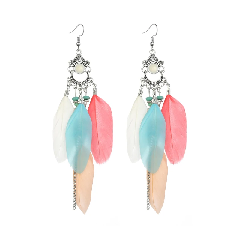Bohemian Feather Earrings With Feathers Feature Fashion Boho Design Ethnic Natural Style Ear Wearing Jewelry Dropshipping
Bohemian Feather Earrings With Feathers Feature Fashion Boho Design Ethnic Natural Style Ear Wearing Jewelry Dropshipping