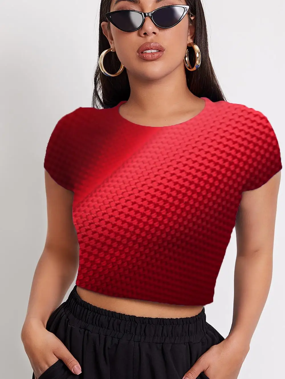 3d футболка женская с психоделическим пупком, красные смешные футболки с коротким рукавом, модный стиль хип-хоп с круглым вырезом 
3d футболка женская с психоделическим пупком, красные смешные футболки с коротким рукавом, модный стиль хип-хоп с круглым вырезом