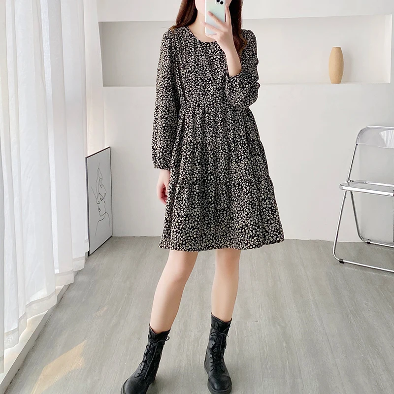 Spring Summer Light Cooked Floral Chiffon Dress Women's O-Neck High Waist Elegant Middle A-Line Umbrella Bottoming Women Dresses
Spring Summer Light Cooked Floral Chiffon Dress Women's O-Neck High Waist Elegant Middle A-Line Umbrella Bottoming Women Dresses
