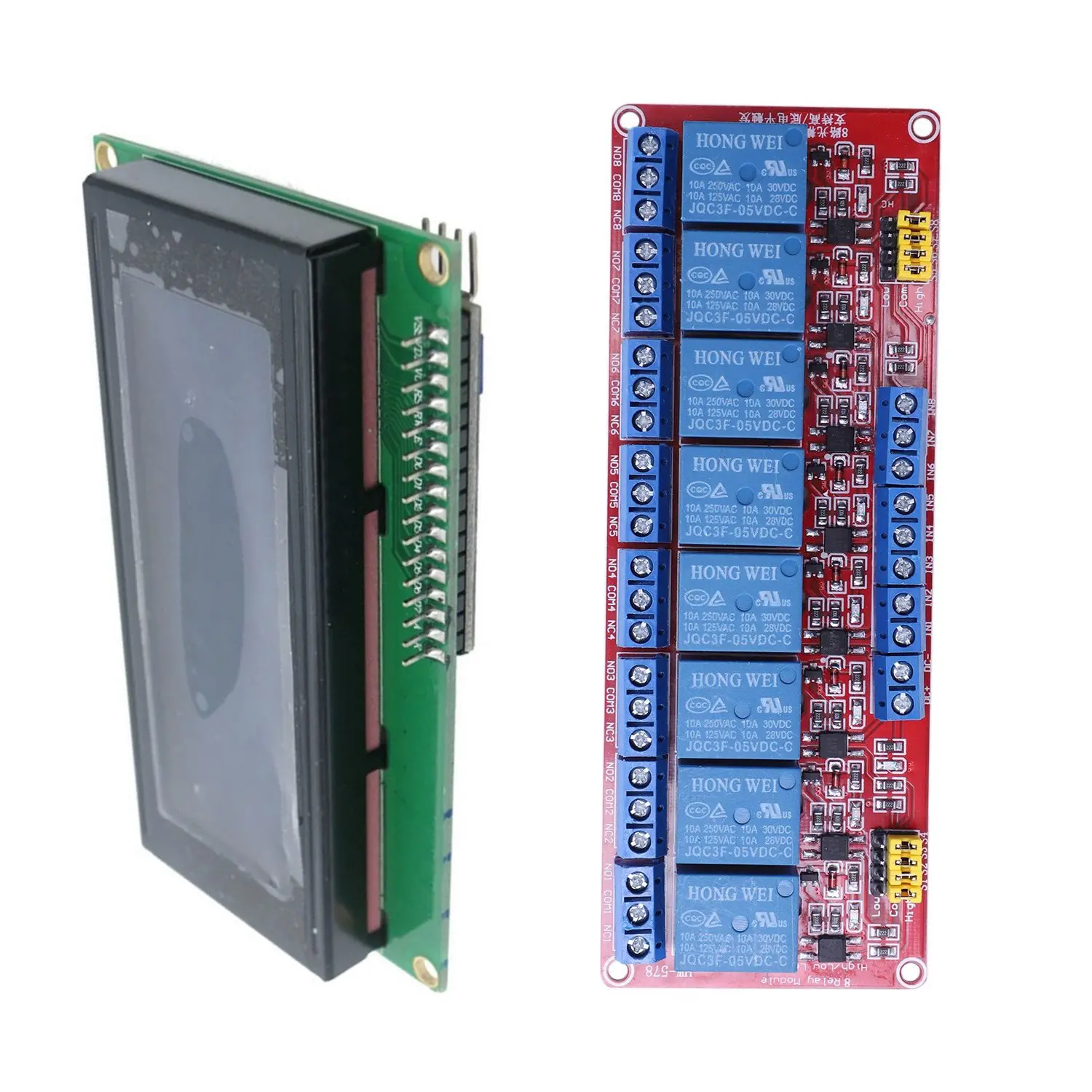 Синий последовательный ЖК модуль IIC I2C TWI 2004 20X4 символ 5В для Arduino и 8 канальный