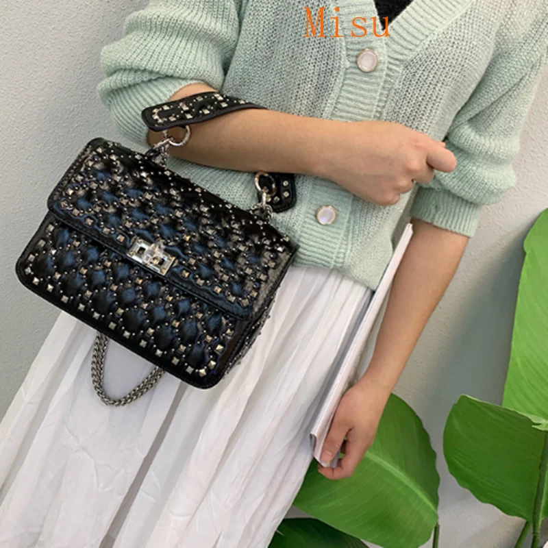 Retro Full Rivet Cross Body Chain Bag for Women 2021 New Fashion Single Shoulder Messenger Flap Bags Ladies Purses and Handbags
Retro Full Rivet Cross Body Chain Bag for Women 2021 New Fashion Single Shoulder Messenger Flap Bags Ladies Purses and Handbags