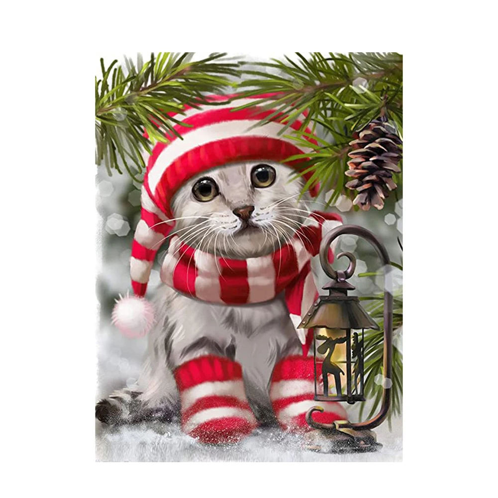 Christmas Snow Cat 5D DIY Diamond Painting Christmas Kitty Drill Cat Diamond Art Painting Craft For Xmas Home Wall Room Decor
Christmas Snow Cat 5D DIY Diamond Painting Christmas Kitty Drill Cat Diamond Art Painting Craft For Xmas Home Wall Room Decor