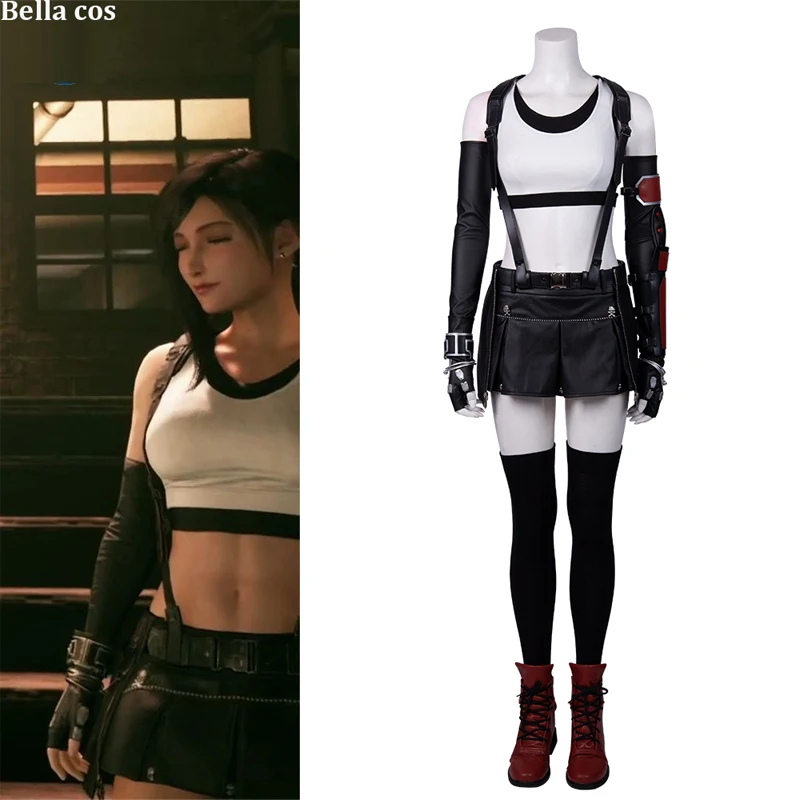 Индивидуальный размер костюм для косплея финальной фантазии VII Tifa Lockhart Униформа