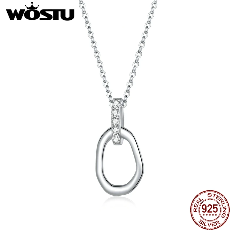 Wostu Necklace 100% 925 Sterling Silver Simple Geometric Pendant Choker Necklace For Women LuxuryJewelry Gift FIN440
Wostu Necklace 100% 925 Sterling Silver Simple Geometric Pendant Choker Necklace For Women LuxuryJewelry Gift FIN440