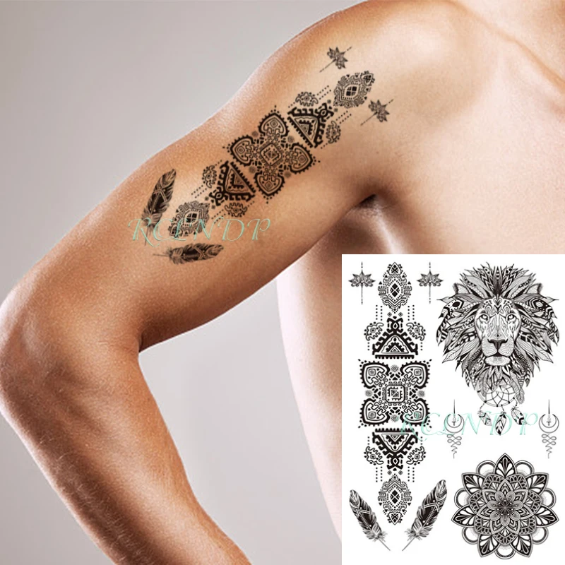 Waterproof Temporary Tattoo Sticker Totem Lion Feather Moon Flower Leaf Animal Fake Tatto Flash Art Tatoo for Kids Women Men
Waterproof Temporary Tattoo Sticker Totem Lion Feather Moon Flower Leaf Animal Fake Tatto Flash Art Tatoo for Kids Women Men