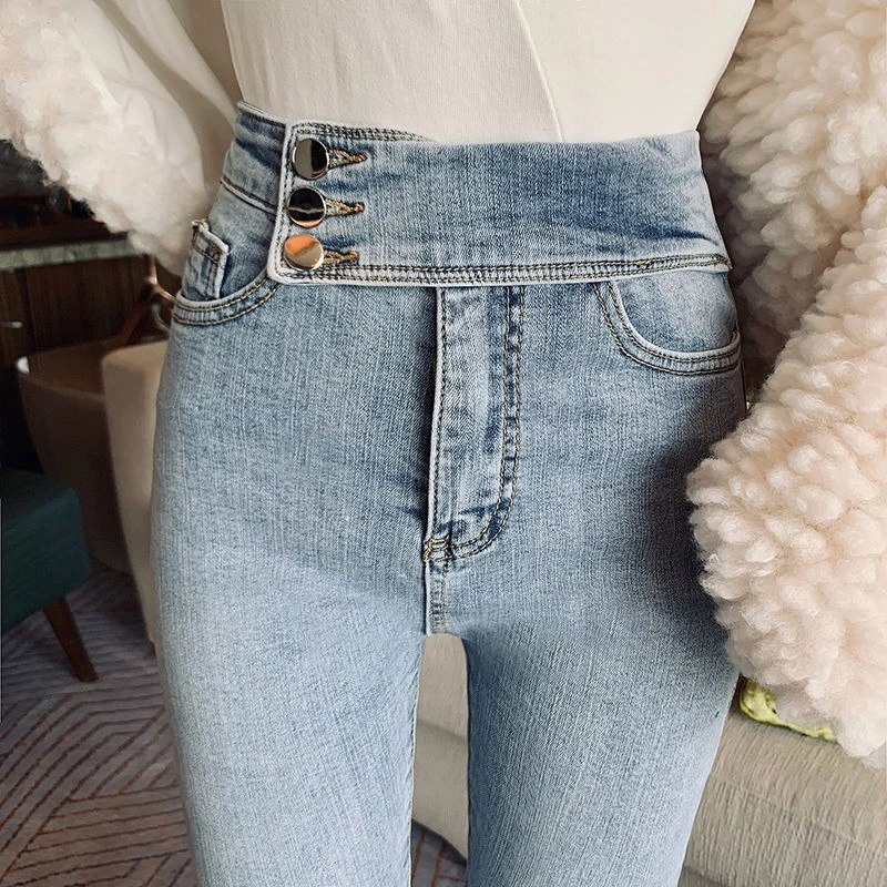 Chic High Waist Skinny Denim Pencil Pants Women Streetwear Fashion Solid Jeans 2021 New Korean Style Denim Slim Trousers Female
Chic High Waist Skinny Denim Pencil Pants Women Streetwear Fashion Solid Jeans 2021 New Korean Style Denim Slim Trousers Female
