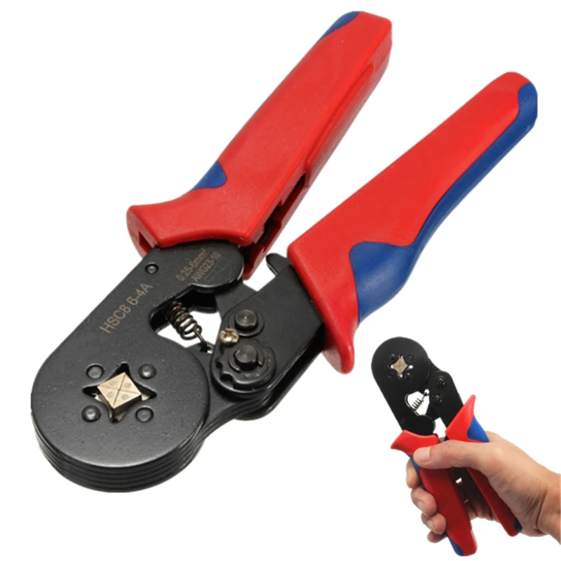 

Electrical Crimping Tool HSC8 6-4A AWG23-10 Wire Stripper Self Adjusting Crimping Plier Ratcheting Ferrule Crimper Tool Pliers
