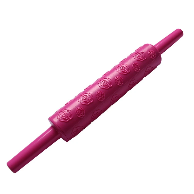 Pastic Non-Stick Fondant Rolling Pin Tool Portable Embossed Rolling Pin Heart Pattern Fondant Pastry Cake Decorating Tool-
Pastic Non-Stick Fondant Rolling Pin Tool Portable Embossed Rolling Pin Heart Pattern Fondant Pastry Cake Decorating Tool-