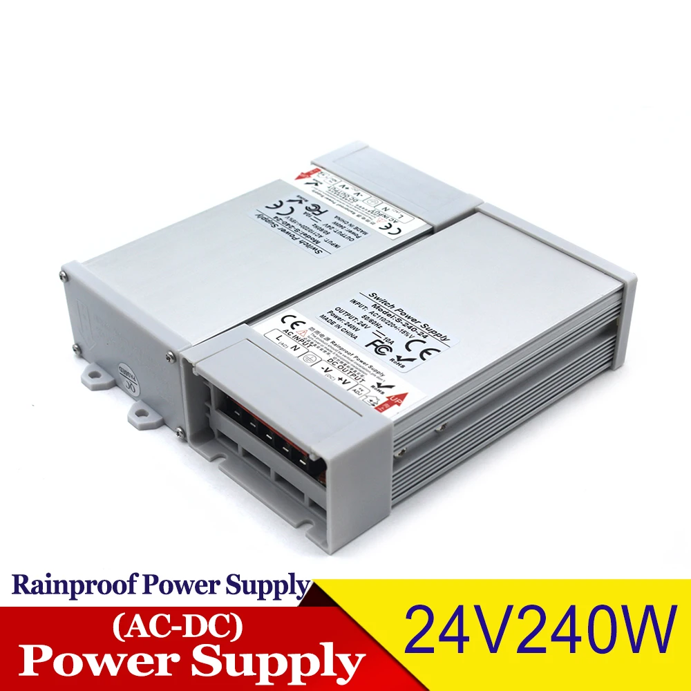 Источник питания DC 12V DC24V 48W 60W 72W 100W 120W 150W 180W 200W 240W 250W 300W 350W 360W 400W непромокаемые