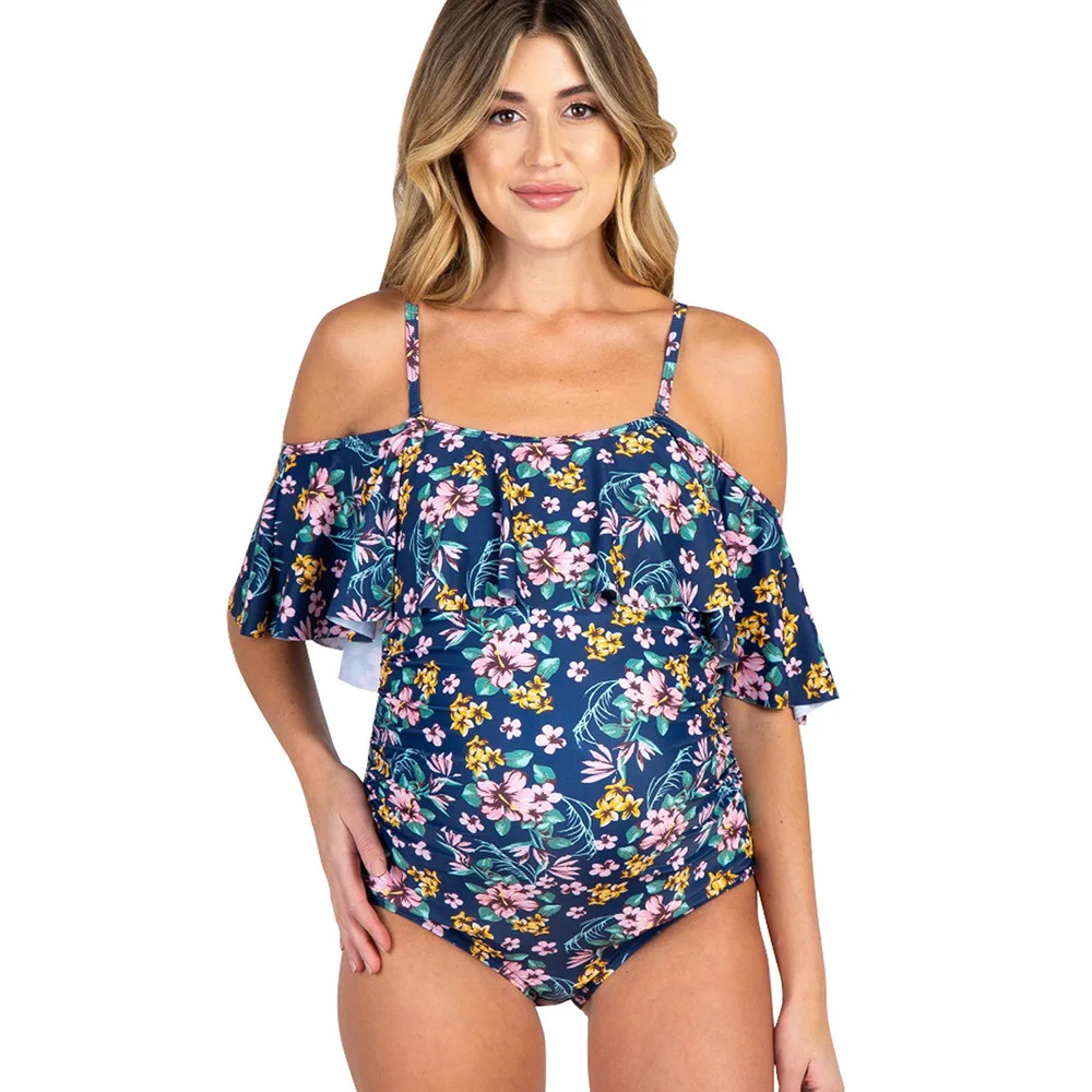 2021 plus size swimwear Floral print one piece maternity bikini print Ruffle design maternity swimsuit 
2021 plus size swimwear Floral print one piece maternity bikini print Ruffle design maternity swimsuit