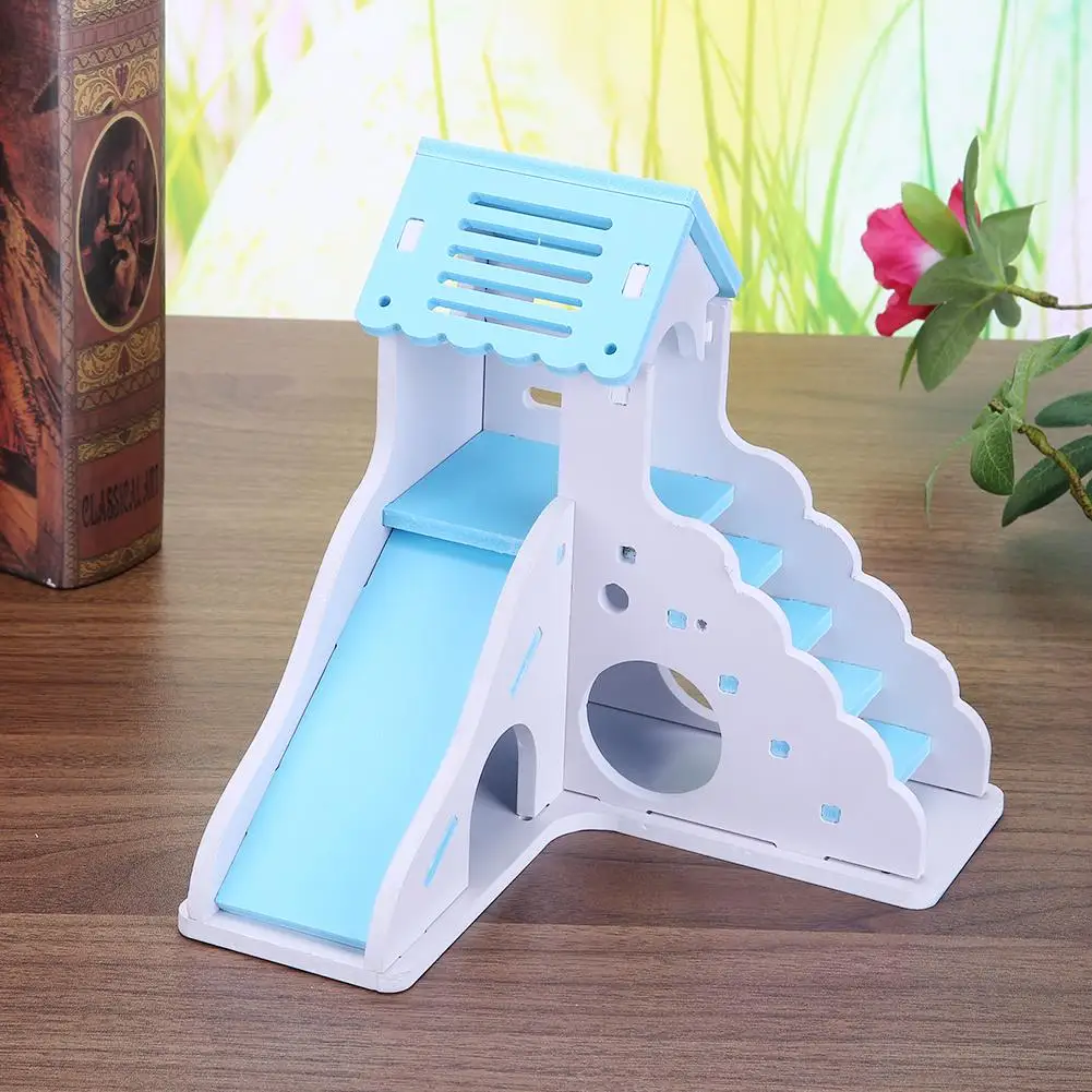 Waterproof Removable Stairs Double Layer Deck Villa Hamster Sleeping Nest 
Waterproof Removable Stairs Double Layer Deck Villa Hamster Sleeping Nest