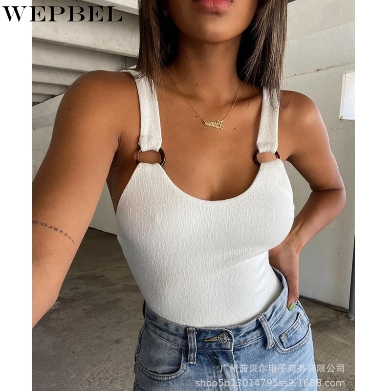 WEPBEL Vest Women's Sexy Solid Color O-Neck Vest Summer Fashion Sleeveless Backless Slim Fit Spaghetti Strap Vest
WEPBEL Vest Women's Sexy Solid Color O-Neck Vest Summer Fashion Sleeveless Backless Slim Fit Spaghetti Strap Vest