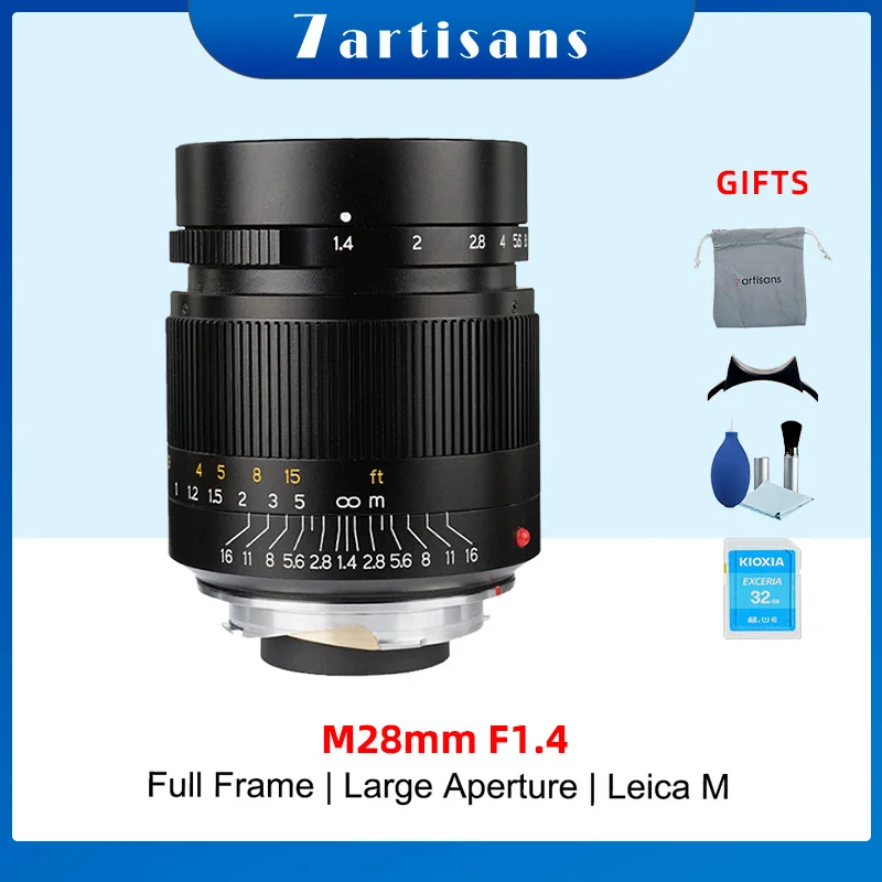 7artisans 7artisans 28 мм F1.4 объектив с большой диафрагмой и ручной фокусировкой M-mount для камеры Leica M M240 M3 M5 M6 M7 M8 M9 M9P M10
7artisans 7artisans 28 мм F1.4 объектив с большой диафрагмой и ручной фокусировкой M-mount для камеры Leica M M240 M3 M5 M6 M7 M8 M9 M9P M10