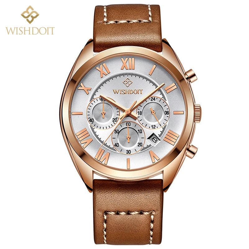 WISHDOIT Luxury Men‘s Watches Multi-function Chronograph Waterproof Calendar Classic Retro Quartz Simple Casual Style Leather
WISHDOIT Luxury Men‘s Watches Multi-function Chronograph Waterproof Calendar Classic Retro Quartz Simple Casual Style Leather