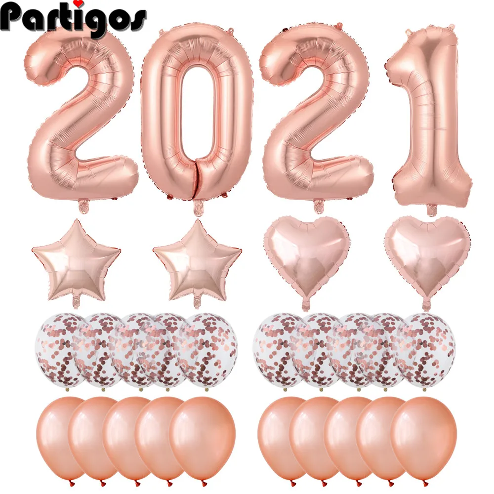 28pcs Rose Gold 2021 Balloons Rose Gold Confetti Balloons Star Heart Mylar Foil Balloon for Wedding Shower Birthday Decoration
28pcs Rose Gold 2021 Balloons Rose Gold Confetti Balloons Star Heart Mylar Foil Balloon for Wedding Shower Birthday Decoration