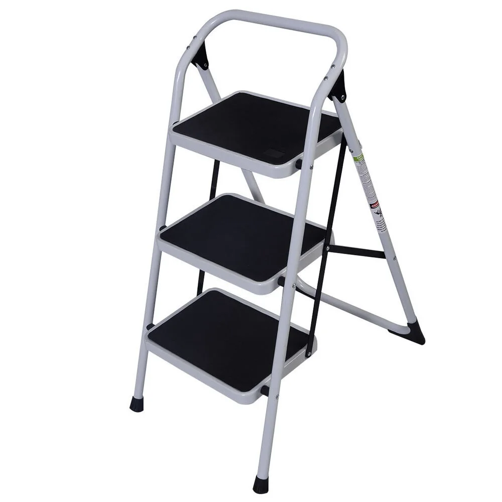 3-Step Short Handrail Iron Ladder Black White Portable Folding Step Step Ladder Household Tools Home Use
3-Step Short Handrail Iron Ladder Black White Portable Folding Step Step Ladder Household Tools Home Use