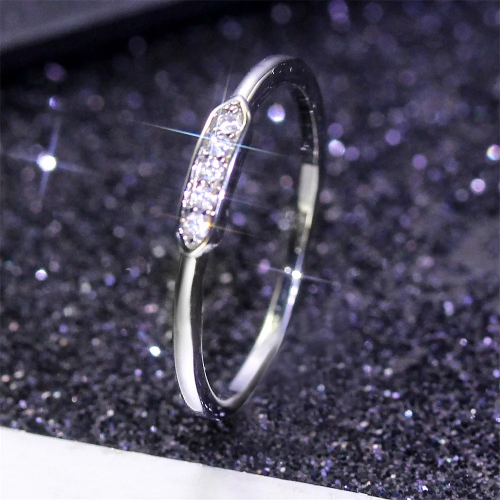 Women's Fashion Silver Plated Small Zircon Wedding Ring Minimalism Fine Tail Ring Cocktail Party Women's Ring Bridal Jewelry
Women's Fashion Silver Plated Small Zircon Wedding Ring Minimalism Fine Tail Ring Cocktail Party Women's Ring Bridal Jewelry