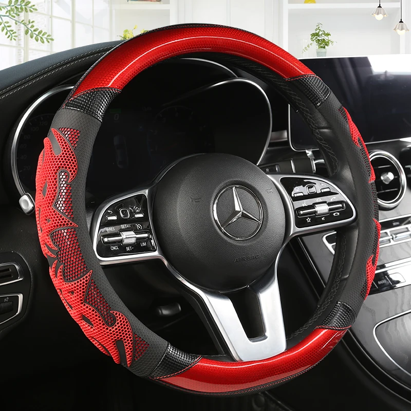 Противоскользящий автомобильный чехол на руль из углеродного волокна для Mercedes Ben AMG, 38 см, модели A C CLA E GLA GLC GLE S B CLS, аксессуары класса
Противоскользящий автомобильный чехол на руль из углеродного волокна для Mercedes Ben AMG, 38 см, модели A C CLA E GLA GLC GLE S B CLS, аксессуары класса