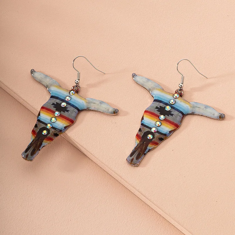 Fashion Super Exaggerated Punk Drop Glaze Creative Design And Color Lovely Cowhead Earrings
Fashion Super Exaggerated Punk Drop Glaze Creative Design And Color Lovely Cowhead Earrings