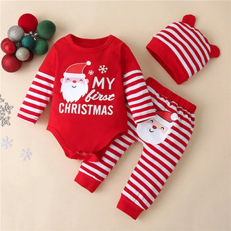 Christmas Newborn Baby Boy Christmas Outfit Santa Claus Romper+Kids Pant+Newborn Beanie Xmas Set Autumn Clothing Sets
Christmas Newborn Baby Boy Christmas Outfit Santa Claus Romper+Kids Pant+Newborn Beanie Xmas Set Autumn Clothing Sets