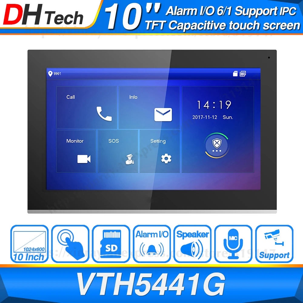 Сетевой видеорегистратор Dahua оригинальный VTH5441G крытый монитор 10 "1024*600