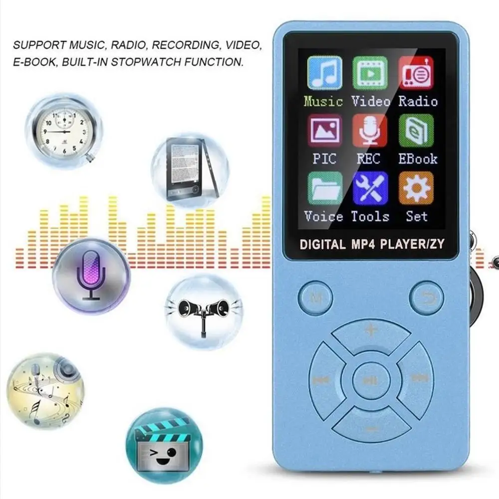 T1 Wireless Lightweight MP3 MP4 Music Player With Screen Ultra-thin Portable Mini Player Adjustable Mode Button Type
T1 Wireless Lightweight MP3 MP4 Music Player With Screen Ultra-thin Portable Mini Player Adjustable Mode Button Type