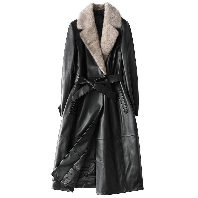 JCHB 2021 Long Genuine Leather Jacket Women Sheepskin Coat Female 90% White Duck Down Parkas Mink Fur Collar Femme Veste Pph292
JCHB 2021 Long Genuine Leather Jacket Women Sheepskin Coat Female 90% White Duck Down Parkas Mink Fur Collar Femme Veste Pph292