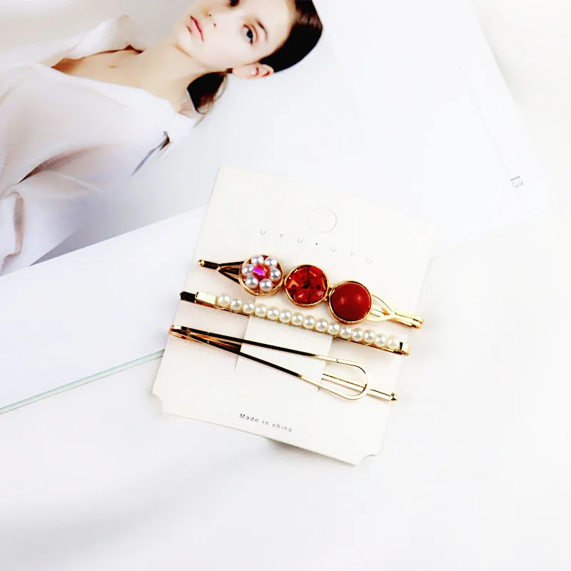 Hairclip Set Combination Pearl Snap Barrette One-character Clip Girl Small Broken Hairclips Diamond Hairpins Alloy Headwear
Hairclip Set Combination Pearl Snap Barrette One-character Clip Girl Small Broken Hairclips Diamond Hairpins Alloy Headwear